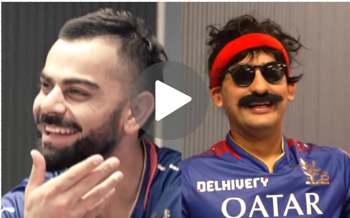 [Watch] 'One For IPL, One For WPL': Virat Kohli In Splits On RCB Mascot's Epic Jibe On His Kids